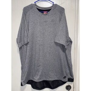 Nike Sportswear Bonded T-Shirt Mens XL Heather Gray Black Short Sleeve